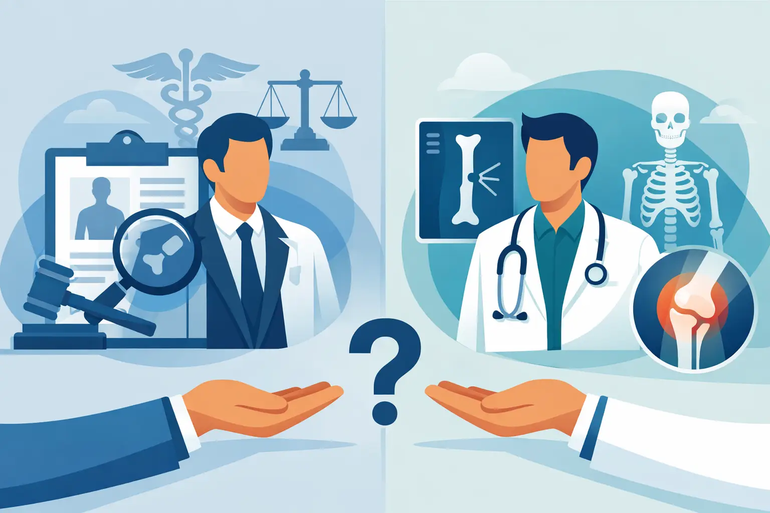 Perito médico o traumatólogo: ¿a quién contratar?